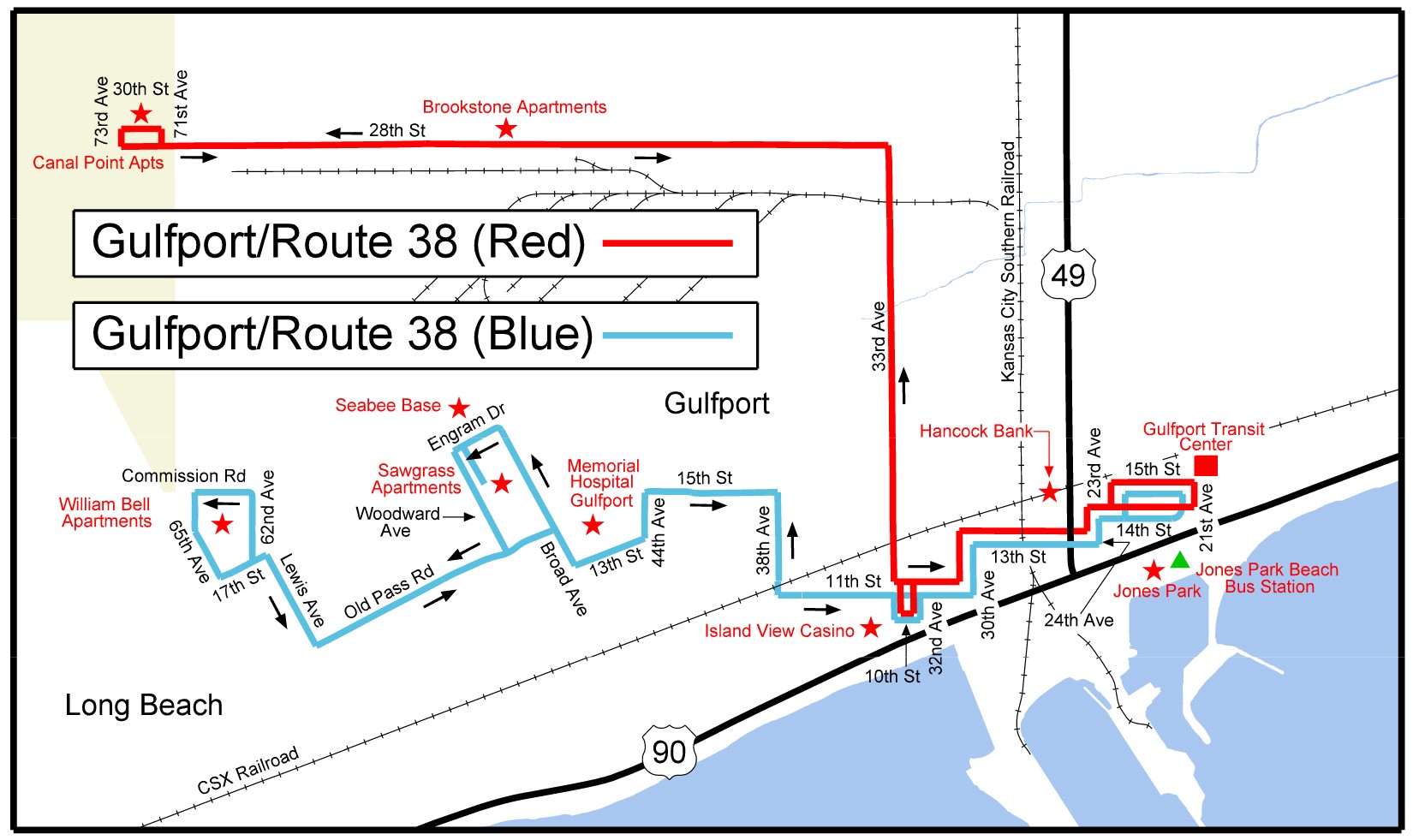 Routes schedules